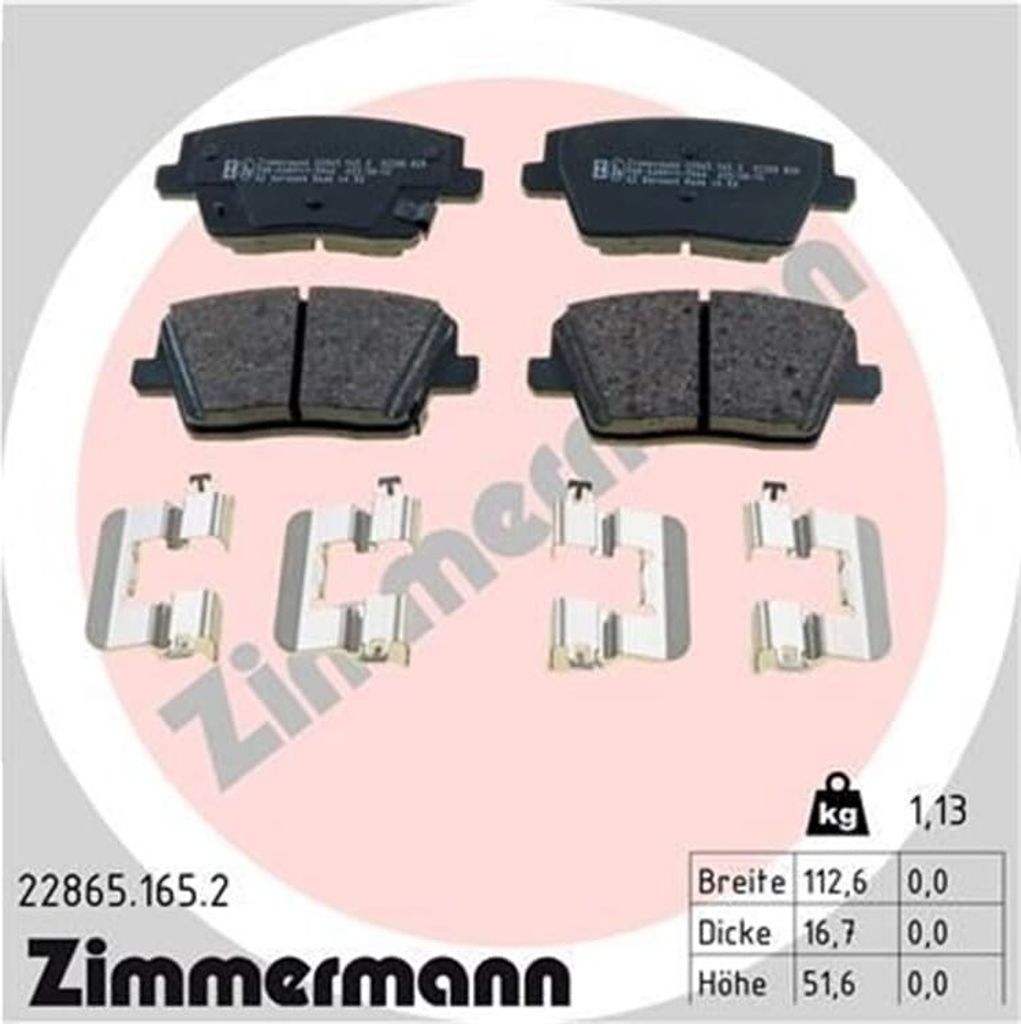 Zimmermann Bremsbeläge für Hyundai I30
