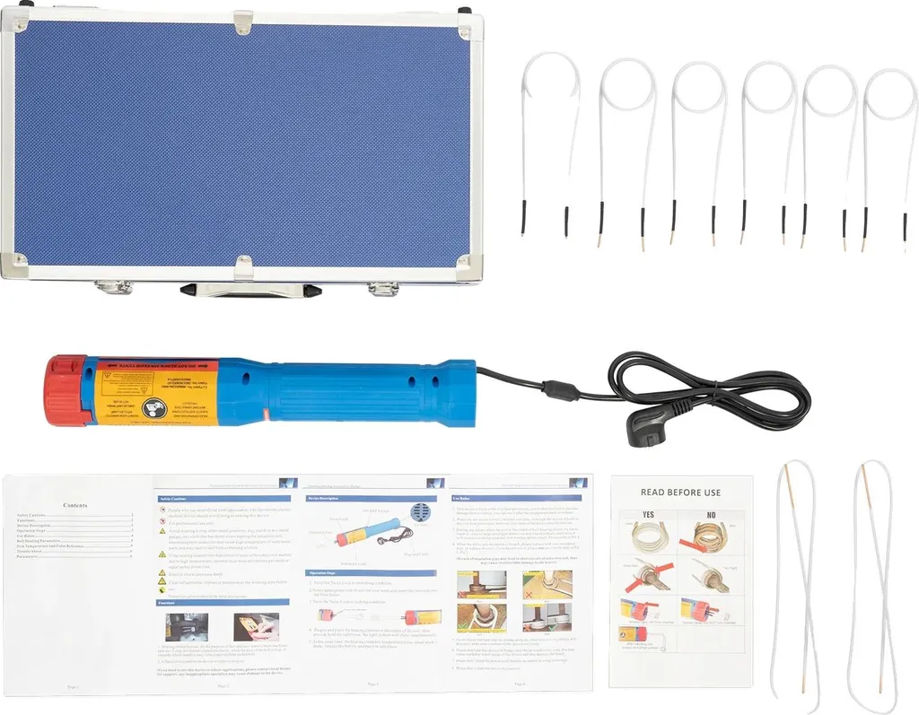 Appareil de chauffage à induction pour camping et voyage - Prise UE Bleu