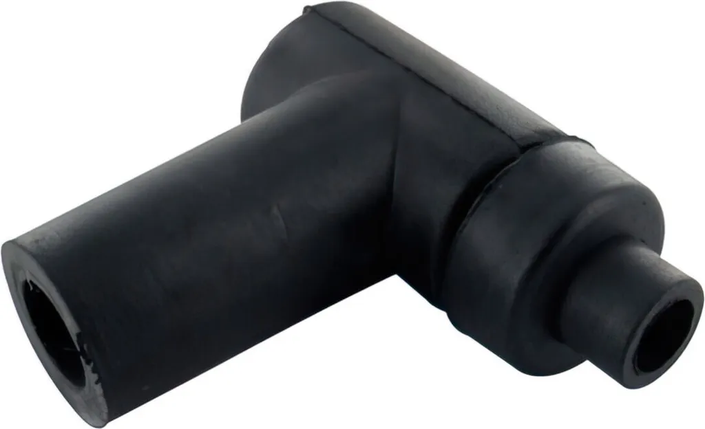 Pipetta Candela Nero Motoforce in Gomma Connettore 90°