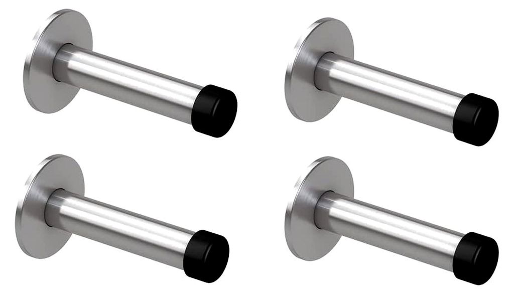 4er Set Wand-Türstopper zur Wandmontage aus Edelstahl