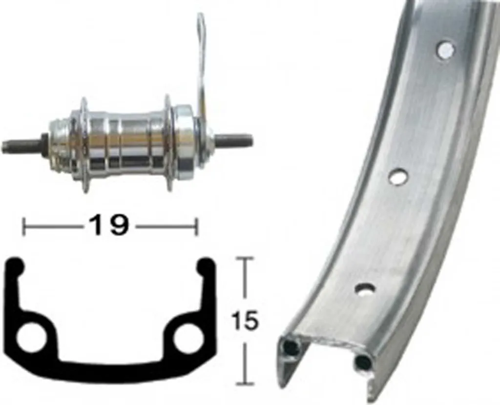 Roue de vélo 12 pouces en aluminium argenté pour réparation