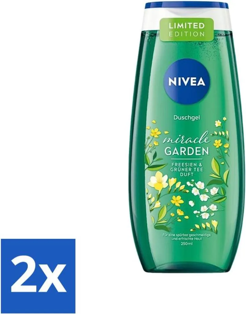 Nivea - Gel doccia - Fresia e tè verde - 250 ml - Value Pack - 2 pezzi