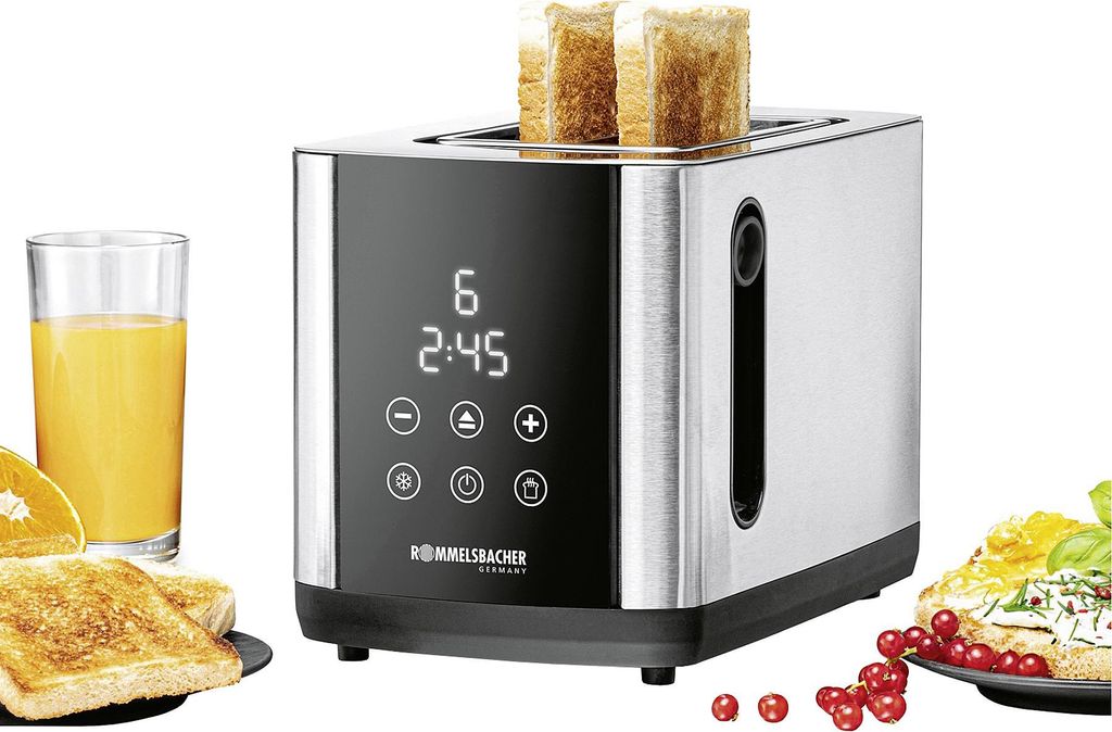 Rommelsbacher TO 850, 2 Scheibe(n), Schwarz, Edelstahl, Produktbild 