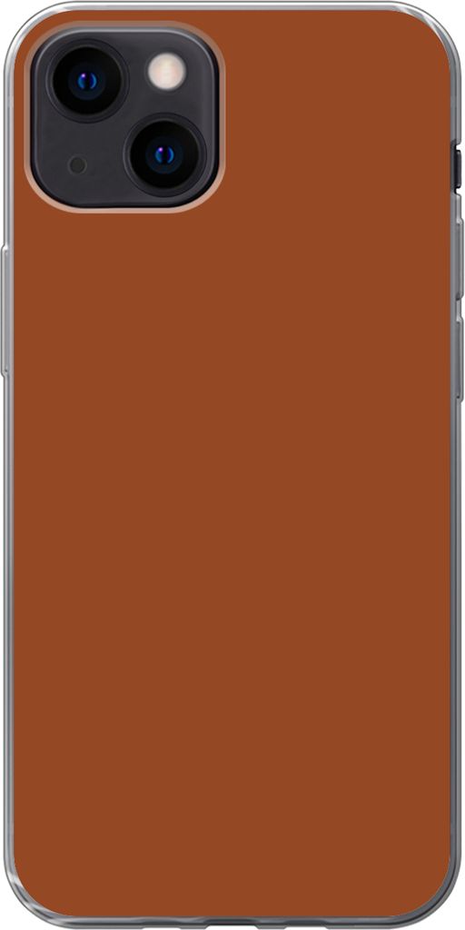 MuchoWow Handyhülle Schutzhülle Hülle für Telefoonhoesje iPhone 13 mini Terrakotta - Braun - Palette - Unifarben - Farben - Farbe Silikon Sof...