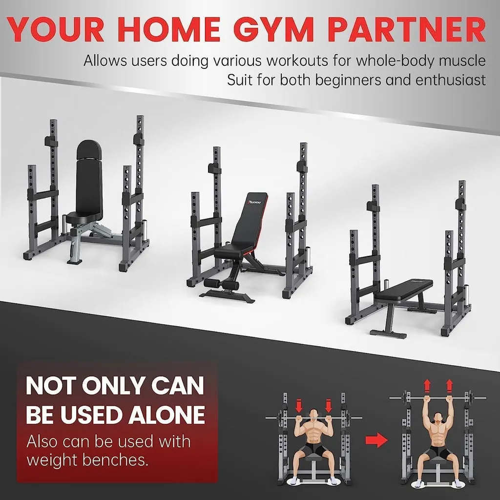 Équipement Musculation Maison pour Squat et Force - Rack SR30 Stable - 7