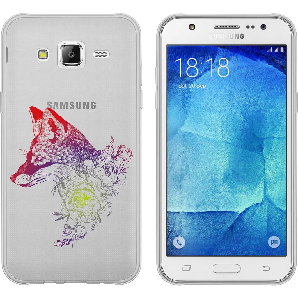 PhoneNatic Case kompatibel mit Samsung Galaxy J5 (2016) J510 Silikon-Hülle Floral Fuchs M1-5
