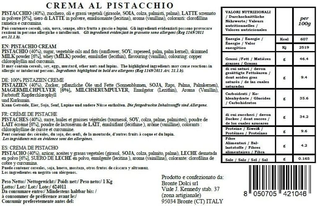 Brontedolci Pistaziencreme – 40% Pistazien aus Sizilien Produktbild 2