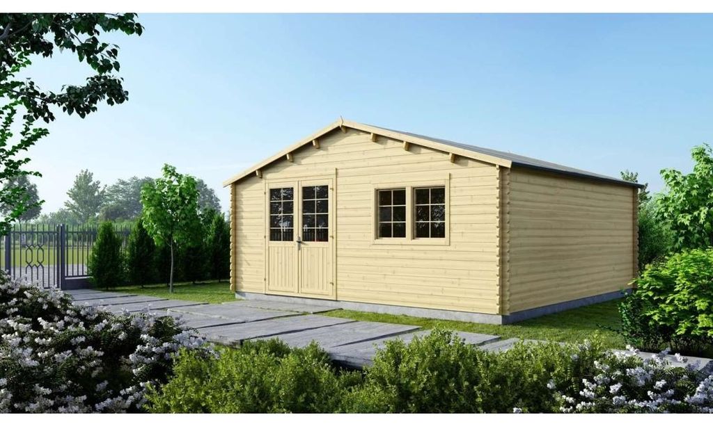 Abri de jardin en bois - 36m2 - 6x6m - Ep. 40mm - Couleur: Image du produit 
