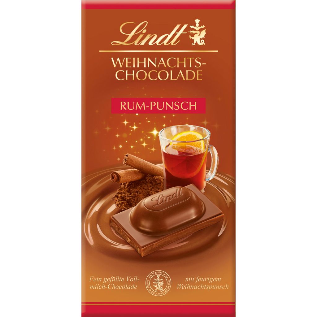 Lindt Weihnachts Punsch Chocolade Schokoladen Spezialität 100g