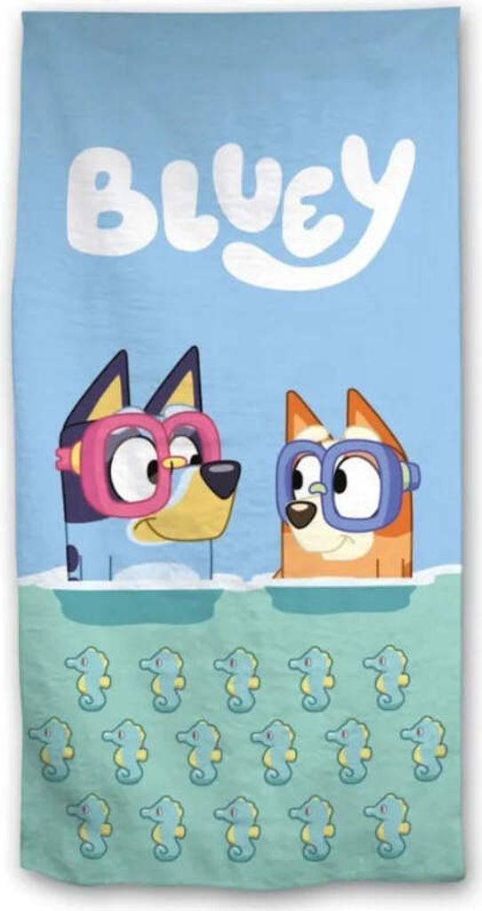Bluey und Bingo Kinder Mikrofaser Strandtuch Handtuch Badetuch 70 x 140 cm