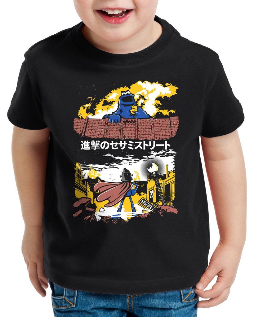 style3 Attack On Sesame Street T-Shirt für Kinder