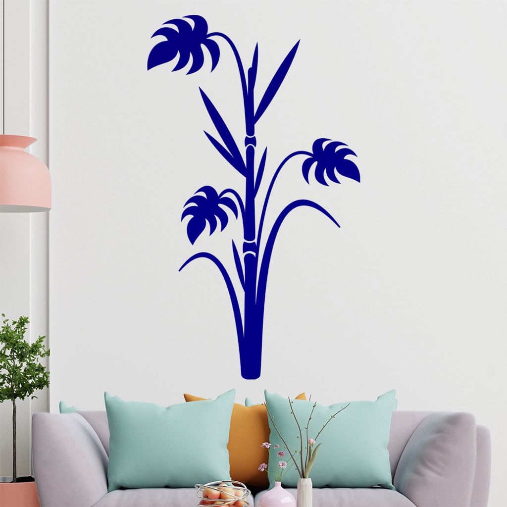 Bambus - Pflanze - Dekoration Wandtattoo in 6 Größen - Wandaufkleber Wall Sticker - Dekoration, Küche, Wohnzimmer, Schlafzimmer, Badezimmer