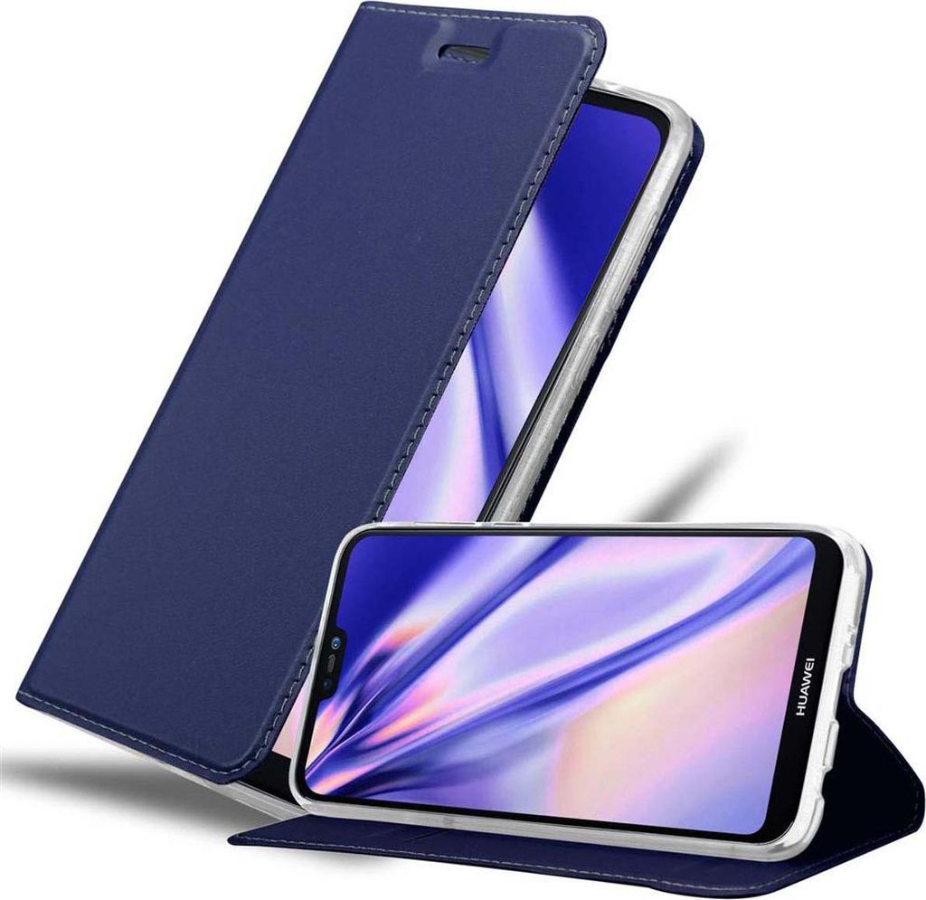 Cadorabo Handyhülle für Huawei P20 LITE 2018 / NOVA 3E Schutz Hülle in Blau Cover Etui Book Case Booklet