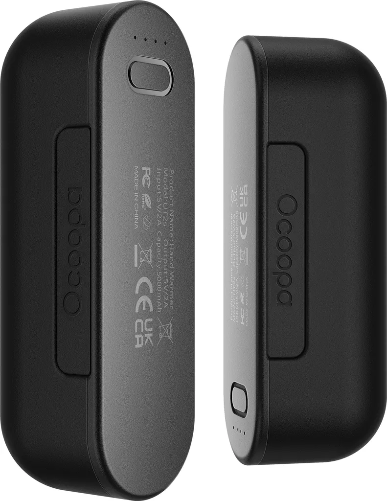Chauffe-mains Électrique de Poche Ocoopa UT2s Lot de 2 Noir