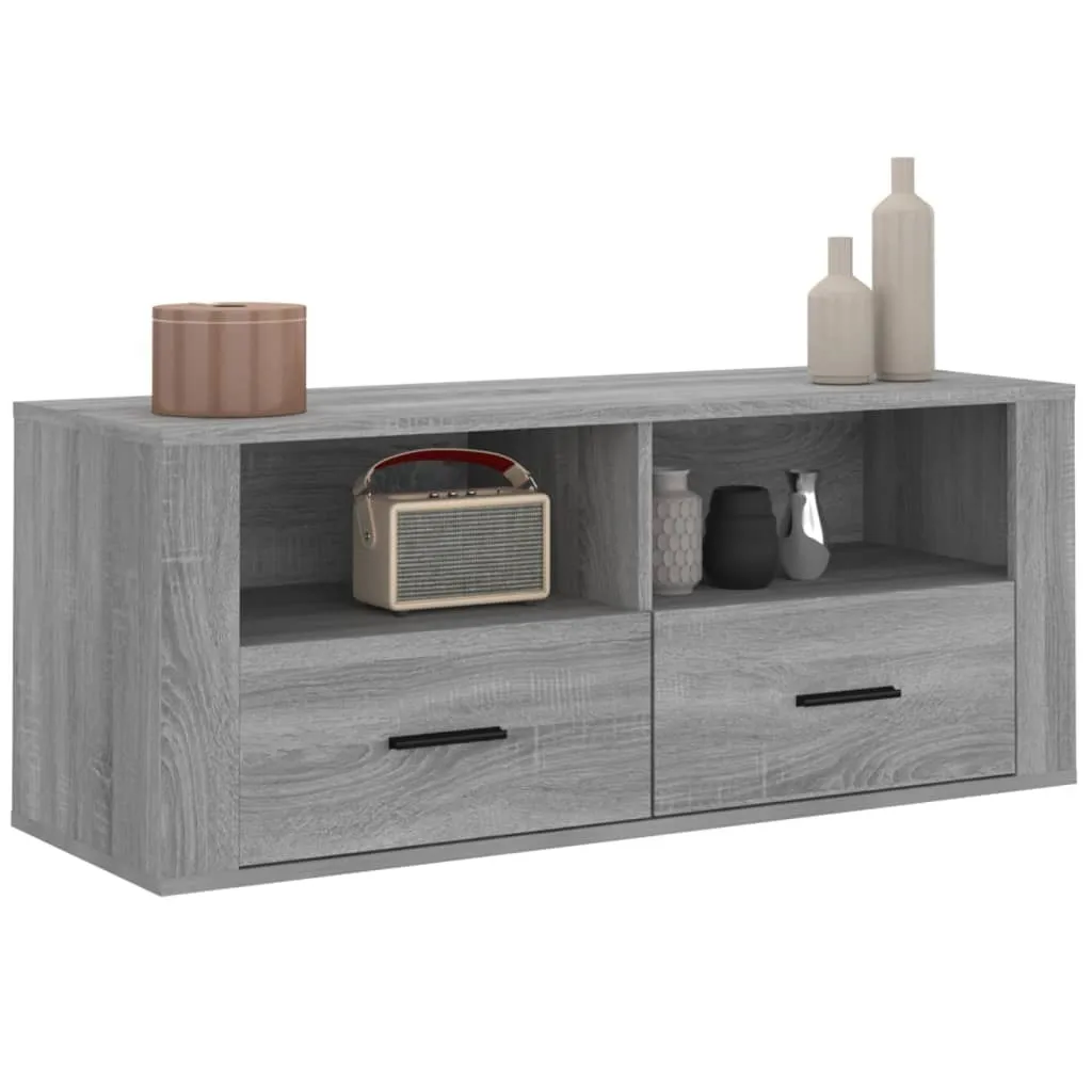 Mobile TV Basso Grigio Sonoma 100x35x40 cm | Offerta E-commerce - 10