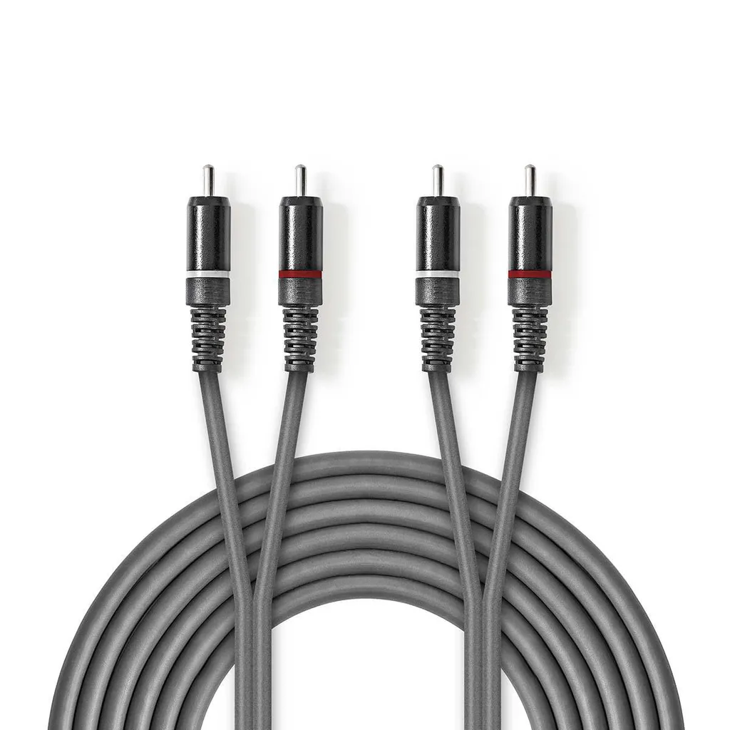 Cavo RCA Stereo 1.5m Professionale - Contatti Nichelati per Audio Pulito