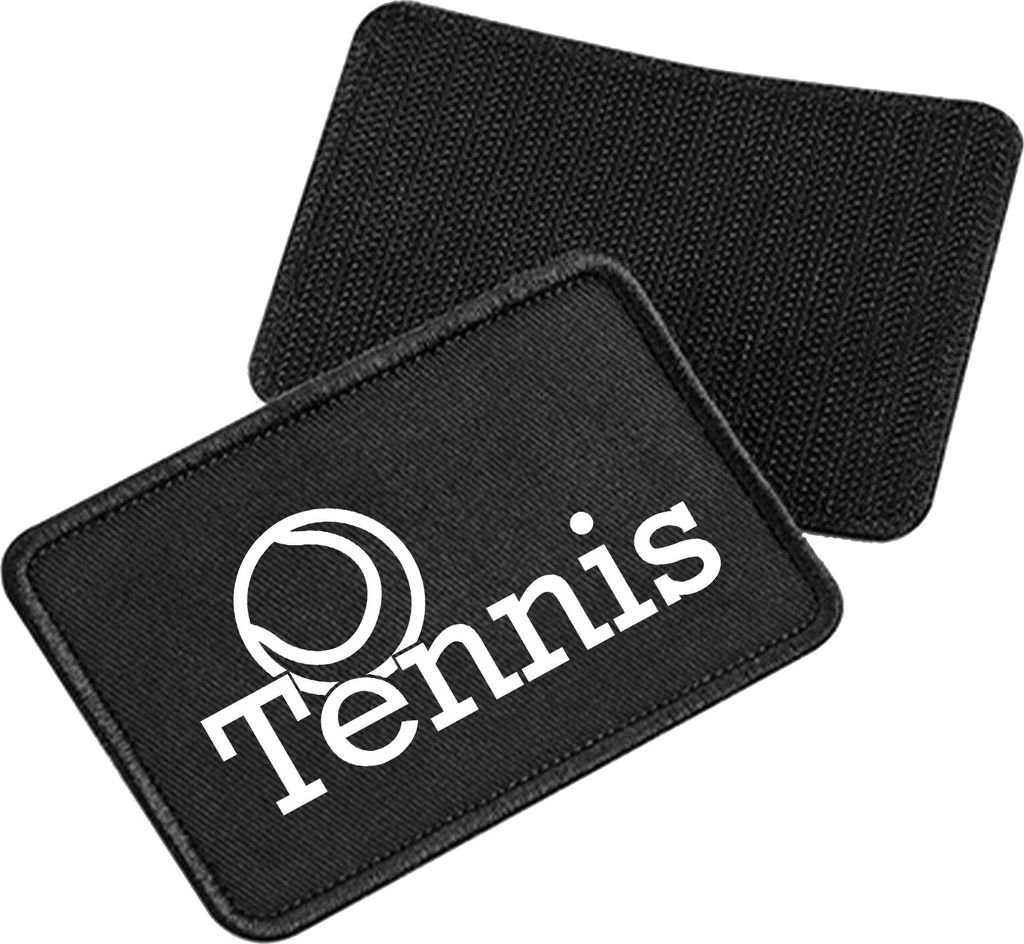 Huuraa Patch Tennis Ball Black 10 x 6,5cm Baumwolle Klettpatch für Mütze Geschenkidee