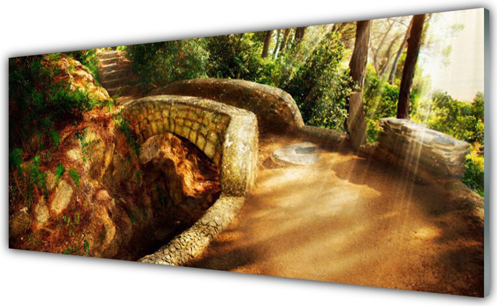 Küchenrückwand aus Glas 125x50cm Spritzschutz Brücke Architektur