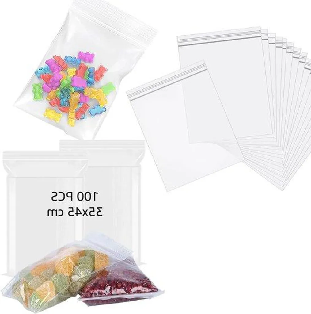 Grands Sachets Plastiques pour Vêtements et Textiles 35x45 cm