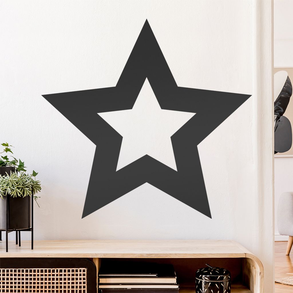 Stern Sterne Star Wandtattoo Wandaufkleber Wall Sticker - Dekoration, Küche, Wohnzimmer, Schlafzimmer, Badezimmer