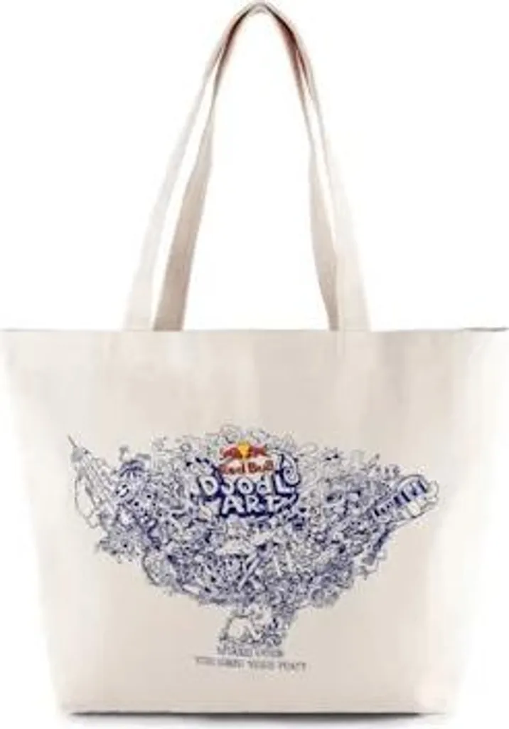 Sac de sport Red Bull Doodle Art - Tote bag coton pour cours et ville