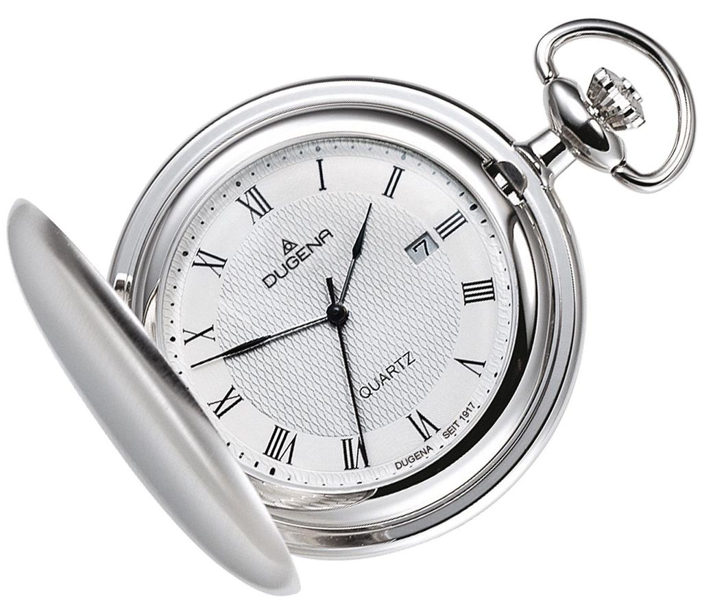 Dugena 4288041-1 Taschenuhr Savonette mit Kette Uhr Produktbild 