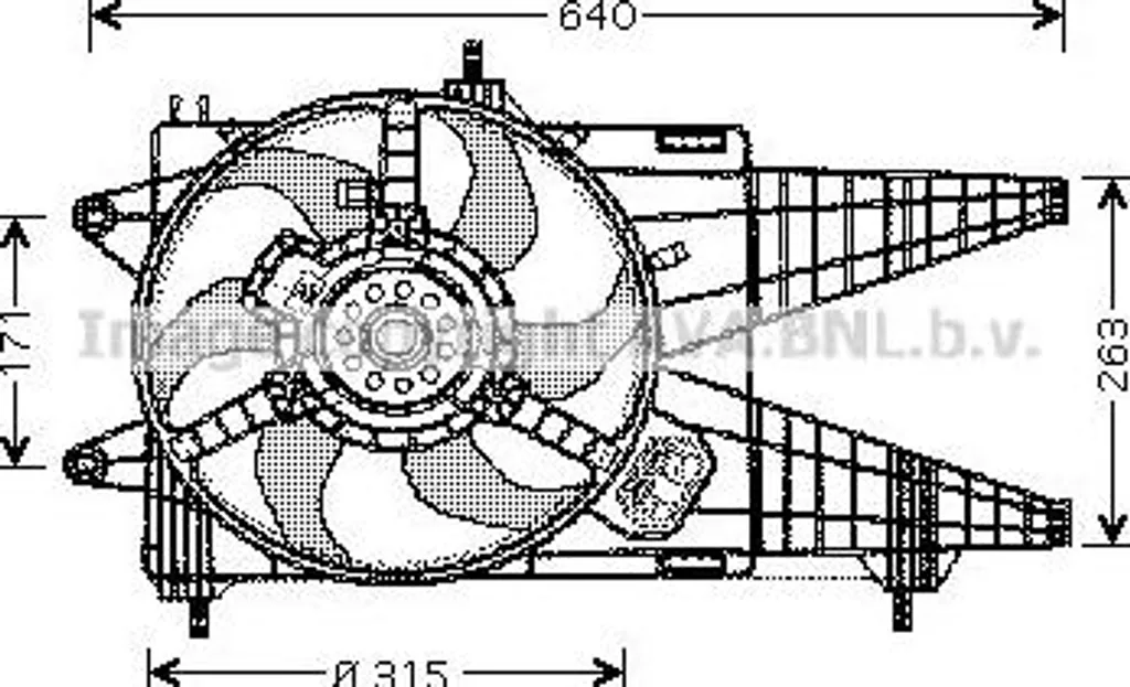Ventilateur AVA FT7517 pour Fiat Punto - Remplacement OE 46846086 Neuf