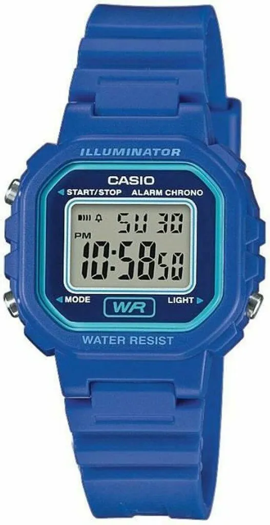 Montre Femme Casio LA-20WH-2AEF : Montre Digitale Bleue Retro