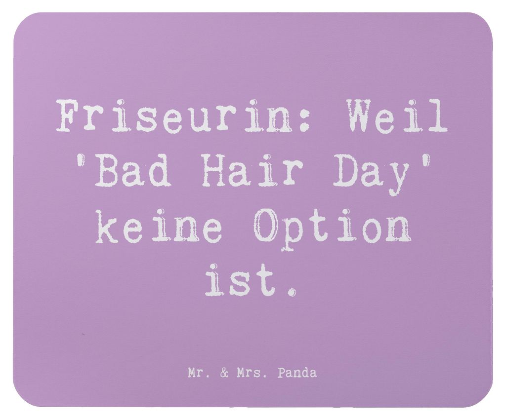 Mr. & Mrs. Panda Mauspad Spruch Friseurin Magie - Produktbild 