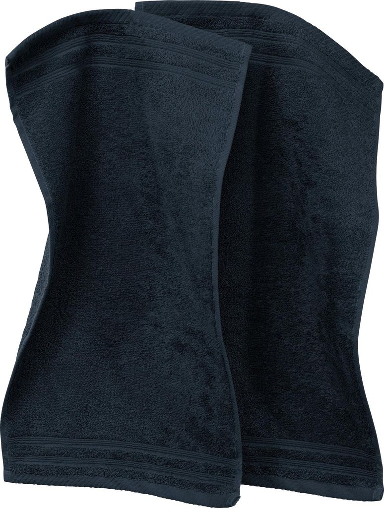 Erwin Müller Gästetuch Heidelberg" 2er-Pack schwarz 30x50 cm"