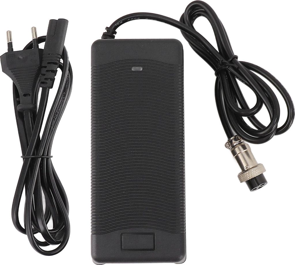 54,6 V 2A Elektroroller-Ladegerät mit GX16-Metallstecker, Fahrrad-Anti-Interferenz-Überladeschutz, 100-240 V EU-Stecker