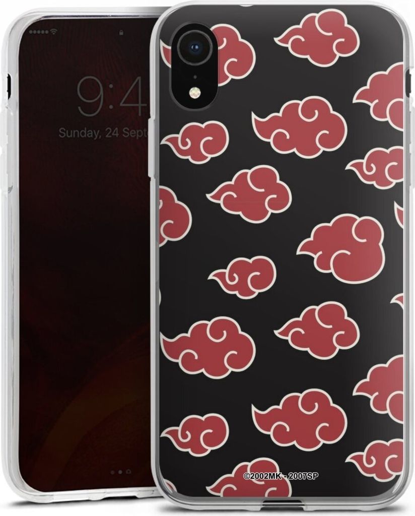 DeinDesign Handyhülle für Apple iPhone Xr Silikon Hülle Case Smartphone Schutzhülle Naruto Shippuden Offizielles Lizenzprodukt Akatsuki