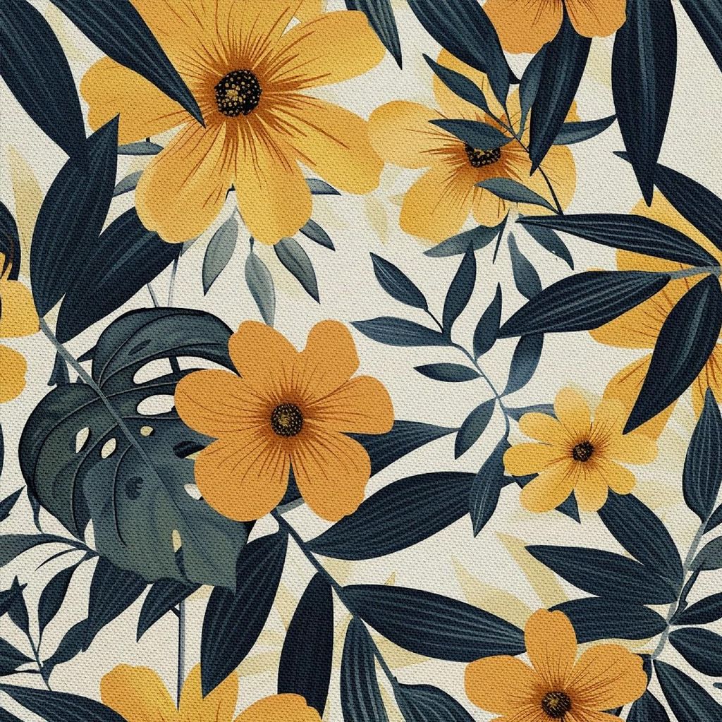 OUTDOOR DEKOSTOFFE OXFORD - Motiv Blumen I DX5279