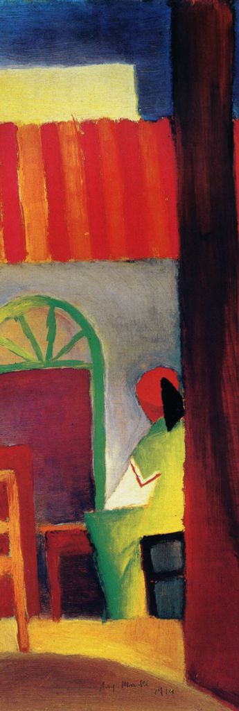 August Macke Kunstdruck Bild - Türkisches Cafe I, 1914 (158 x 53 cm)