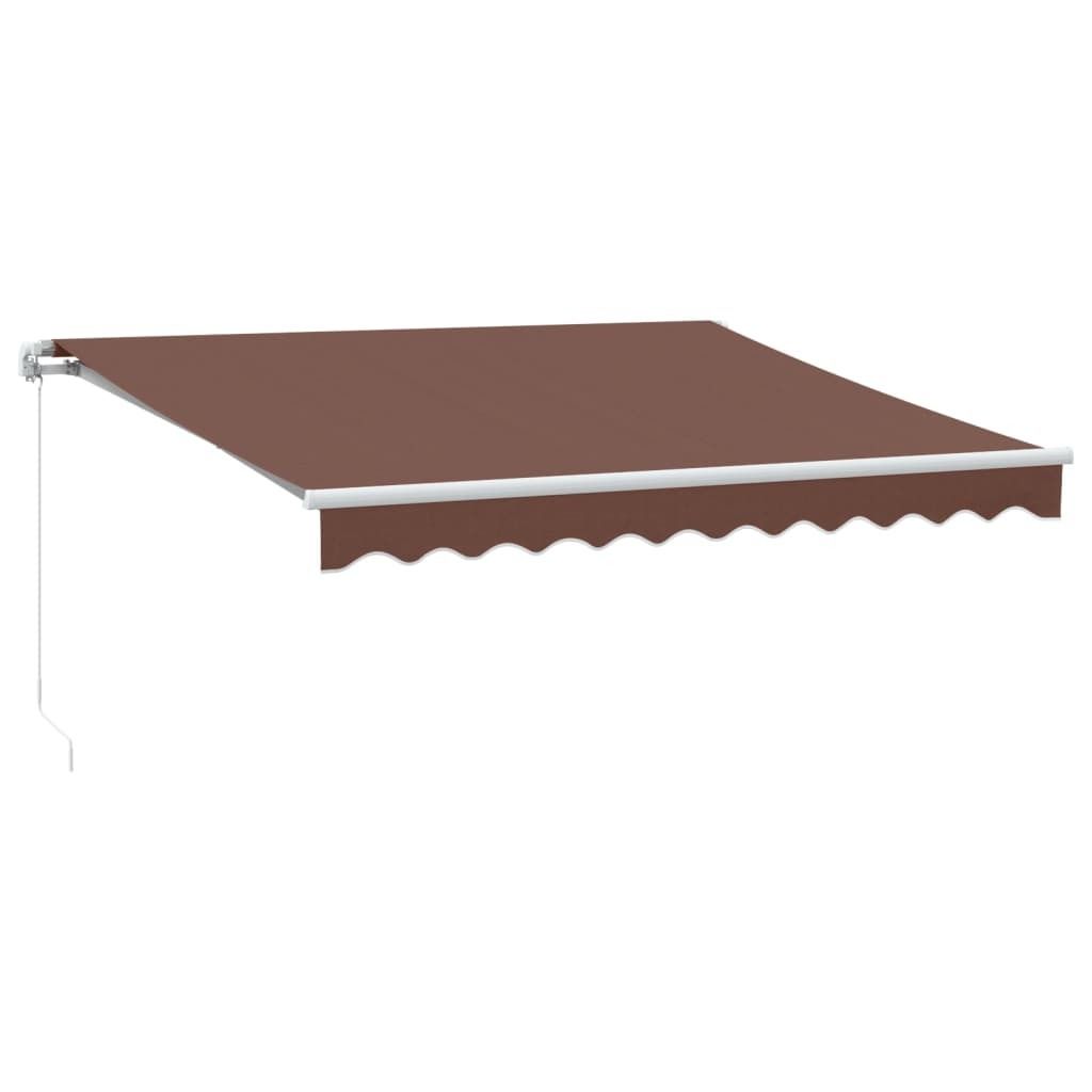 Markise Manuell mit LED Braun 300x250 cm
