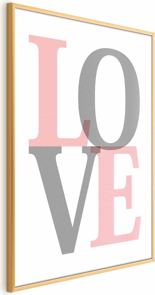 Posterpapier Poster - Gray Love 60x90 cm Text m-A-0860-ao-a