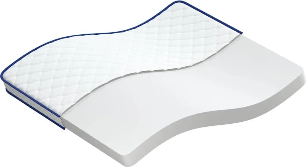 Matelas 160x200 cm pour grand lit double - Confort mousse PU blanc
