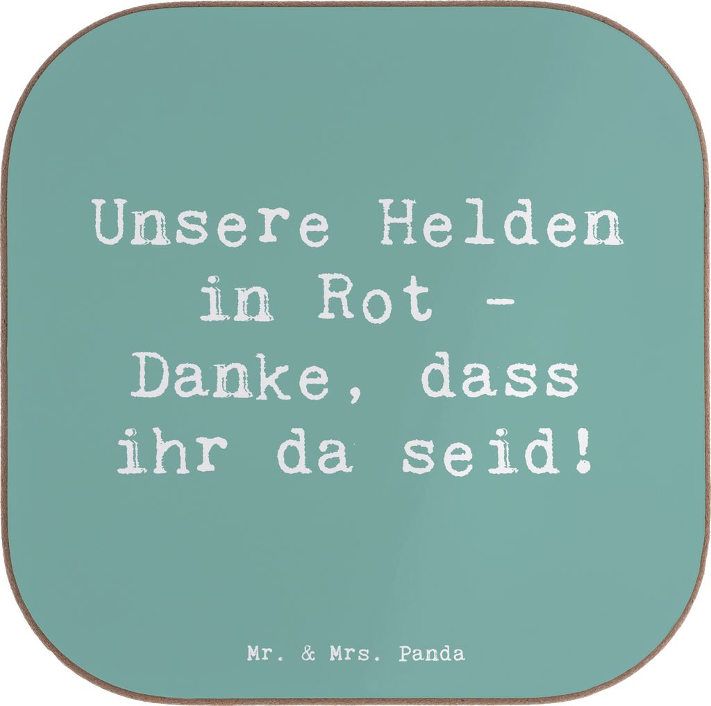 Mr. & Mrs. Panda unterleger Spruch Feuerwehrmann Helden - Produktbild 