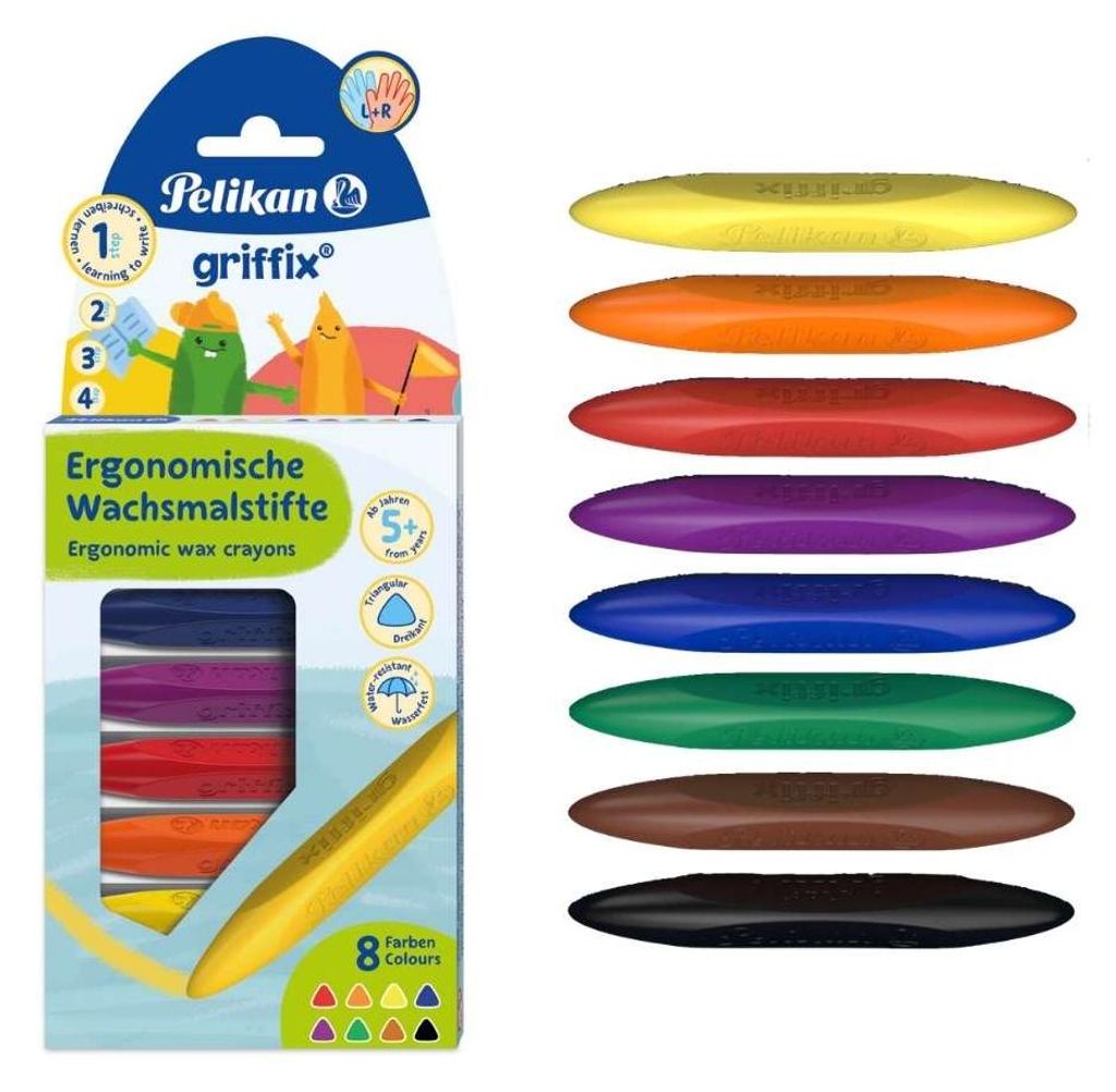Pelikan Griffix, 8 Stück(e), Schwarz, Blau, Braun, Grün, Produktbild 