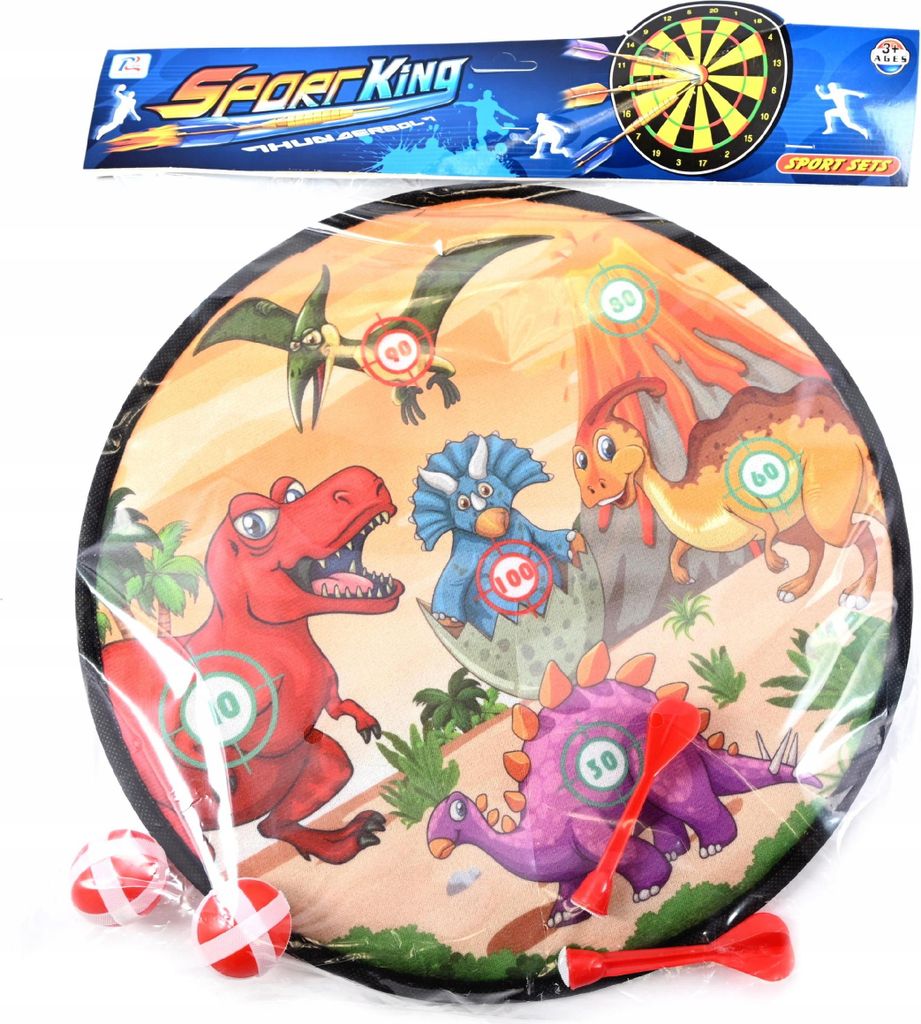 Klett Dartscheibe Kinder Dinosaurier Wurfspiel Klettball Zielscheibe Sicher 35cm