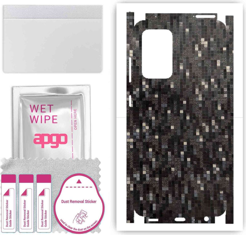 apgo Rückseite + Seiten Schutzfolie, Skin, kompatibel mit Samsung Galaxy A52 4G, Hinten Displayschutzfolie aus Vinylfolie, kratzfest, einfache Mon...