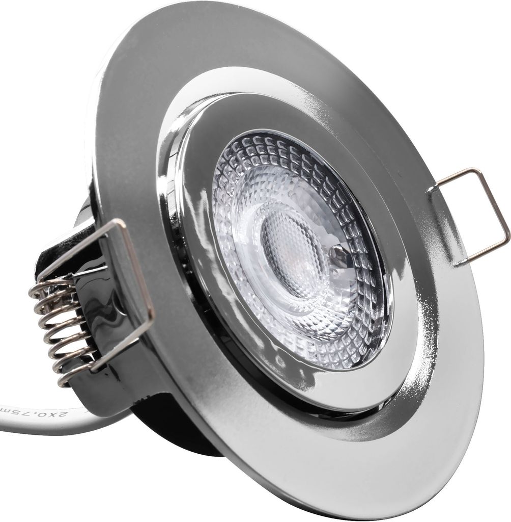 6er Set LED Einbaustrahler – Anthrazit, 5 Watt, Warmweiß, Schwenkbar & Dimmbar, Für Schmale Decken
