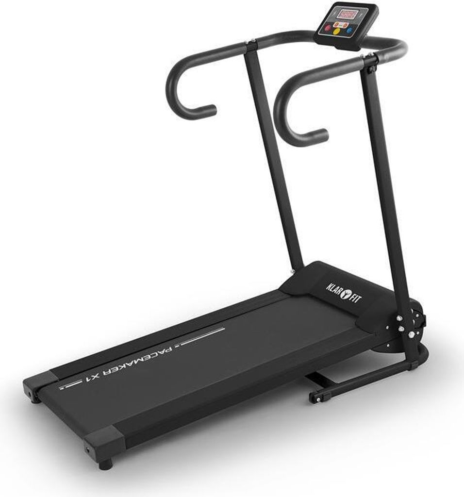Klarfit Pacemaker X1 Laufband Klappbar Laufband für Zuhause Elektrisch Laufband Treadmill Walking Pad, 500 Watt, Geschwindigkeit: 1-10 km/h, Piano...