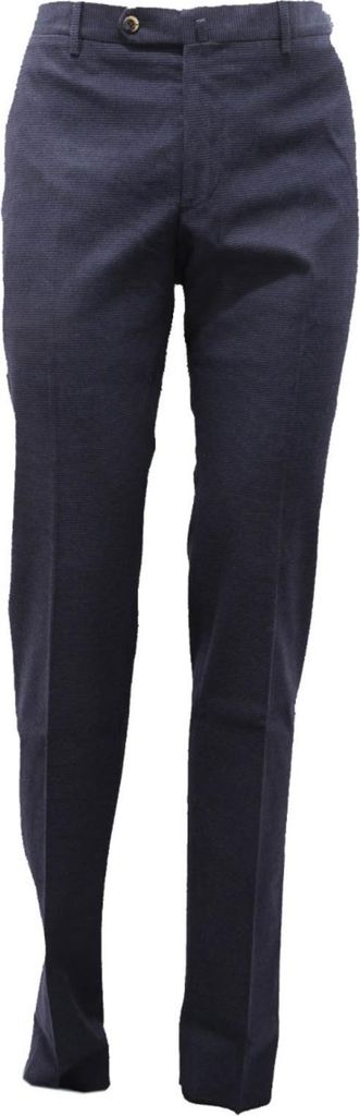 9748AH pantalone uomo PT TORINO men trouser Baumwolle pied de poule blue
