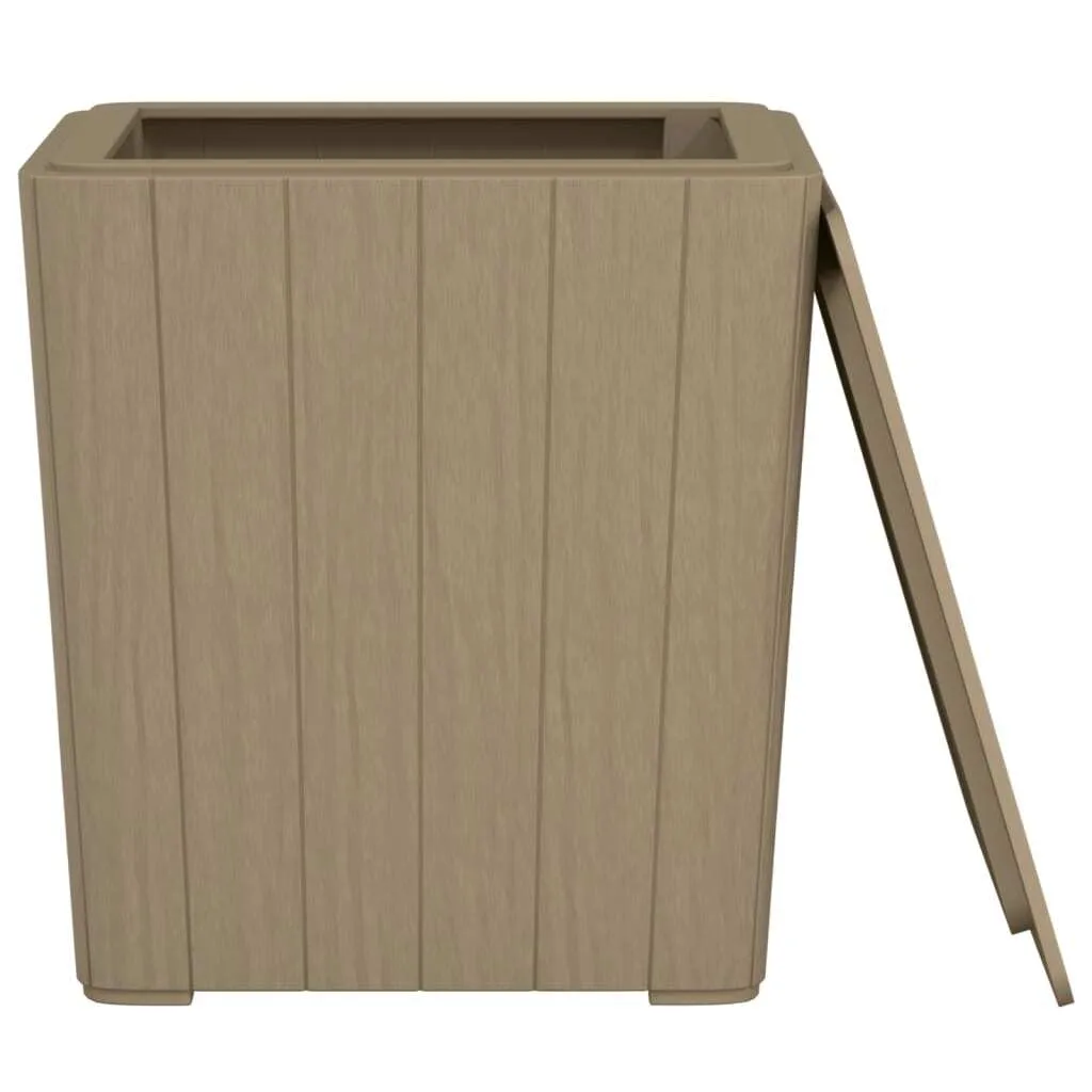 Petite table basse de balcon marron clair en polypropylène amovible