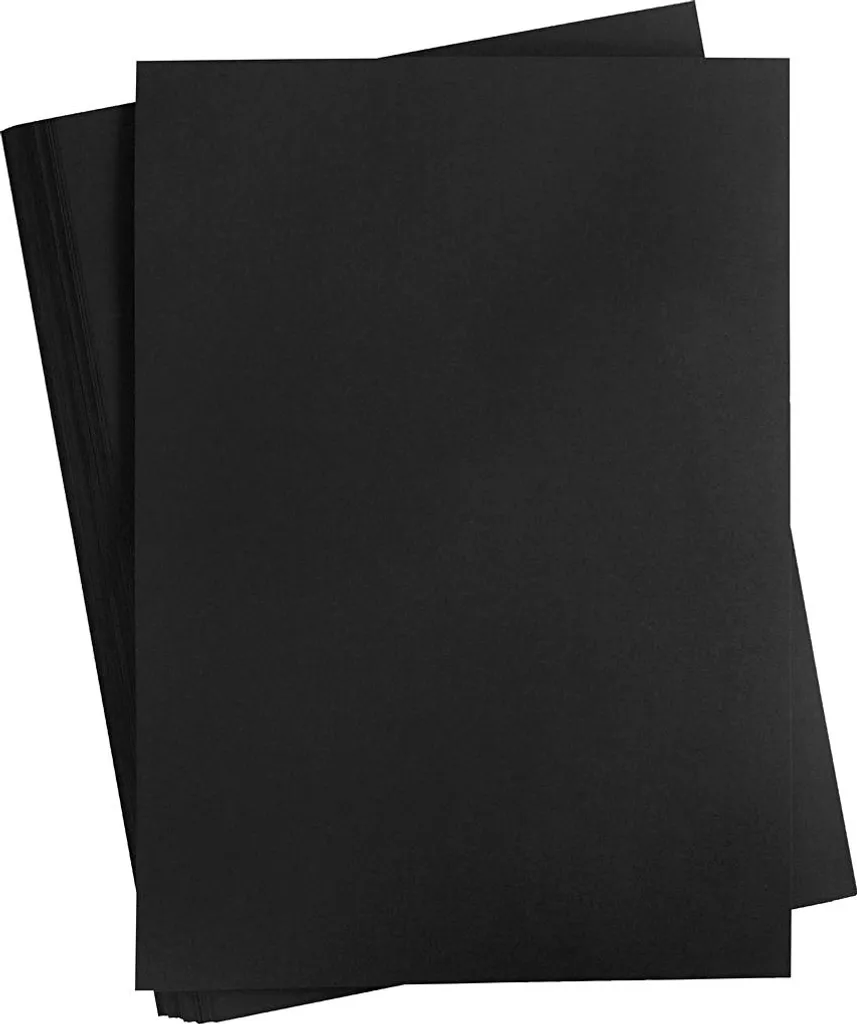 Creativ Company Cartoncino Nero A2 180g | 100 Fogli per Hobby e Grafica