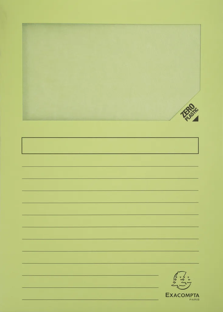 Chemises de Classement à Fenêtre 160g Pack de 100 Dossiers 22x31cm Verts