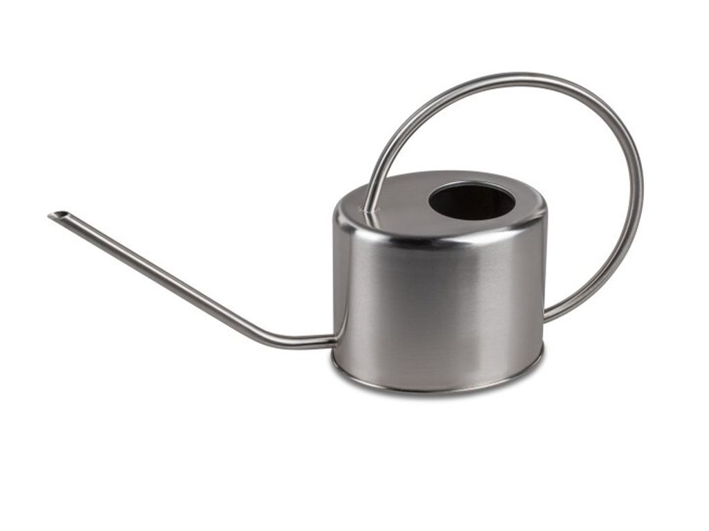 Dekorative Gießkanne Blumengießkanne 1,0Liter aus Edelstahl oval