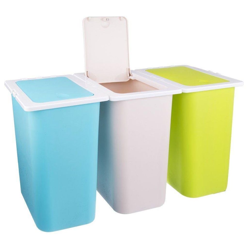 ORION Mülleimer Abfalleimer Mülltrennsysteme Müllbehälter mit Deckel set 2x10 L 