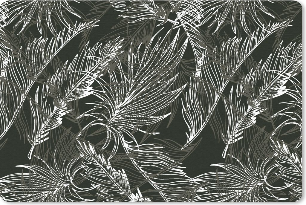 MuchoWow Schreibtischunterlage Palmenblatt - Tropisch - Design - Hawaii 60x40 cm - XXL Mauspad - Großes Mauspad